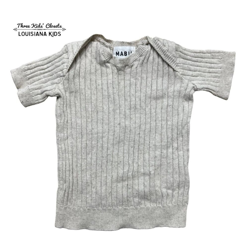 Mabli 6m Oatmeal Ribbed Top